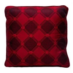 Versace Medusa Red & Black Cotton Cushion For Unisex