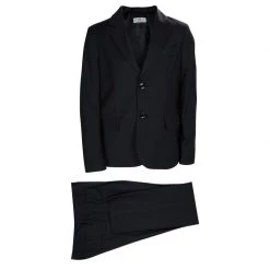 Young Versace Black Wool Pant Suit 8 Yrs For Kids