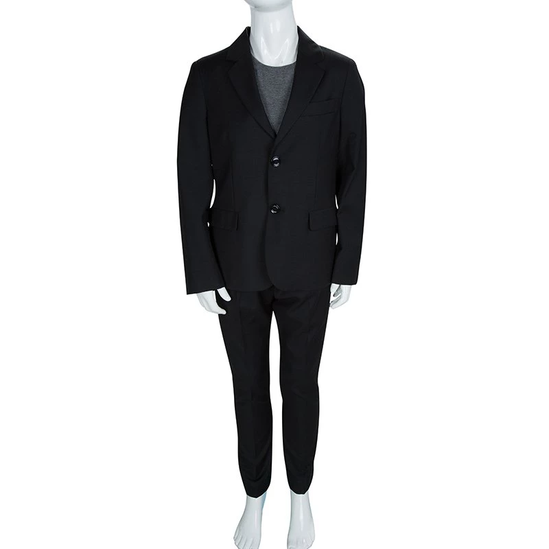 Young Versace Black Wool Pant Suit 8 Yrs For Kids - Image 2