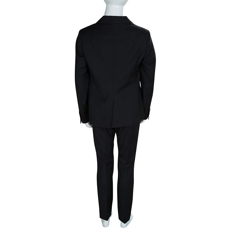 Young Versace Black Wool Pant Suit 8 Yrs For Kids - Image 3