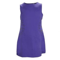 Young Versace Purple Cotton Studded Sleeveless Dress 2 Yrs For Kids