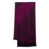Versace Purple Striped Medusa Patterned Wool Scarf For Men