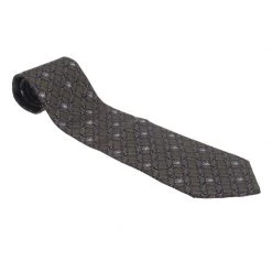 Versace Grey Medusa Tie For Men