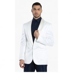 Versace White Tailored Fit Suit Jacket L (IT 50) For Men