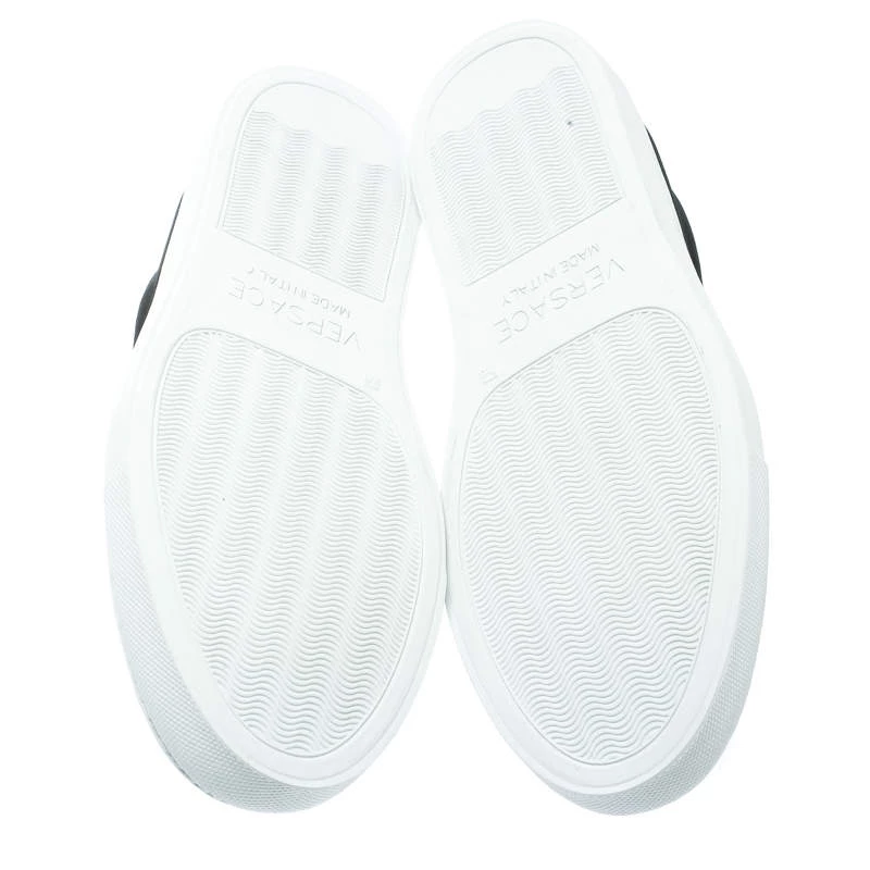 Versace Black Velvet Crystal Embellished Corona Slip On Sneakers Size 40 For Men - Image 6