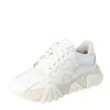 Versace White Leather Squalo Platform Sneakers Size 40 For Men