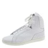 Versace White Leather Medusa High Top Sneakers Size 43 For Men