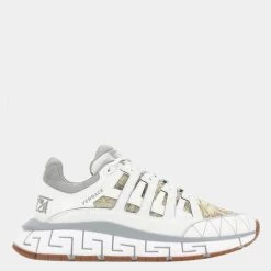 Versace White/Yellow Trigreca Sneakers Size EU 41 For Men