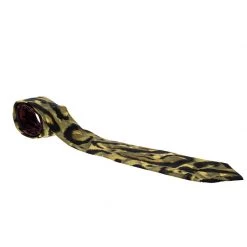 Gianni Versace Vintage Yellow And Red Animal Printed Silk Tie For Men