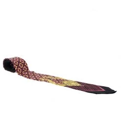 Gianni Versace Vintage Multicolor Geometric Pattern Medusa Print Silk Jacquard Tie For Men