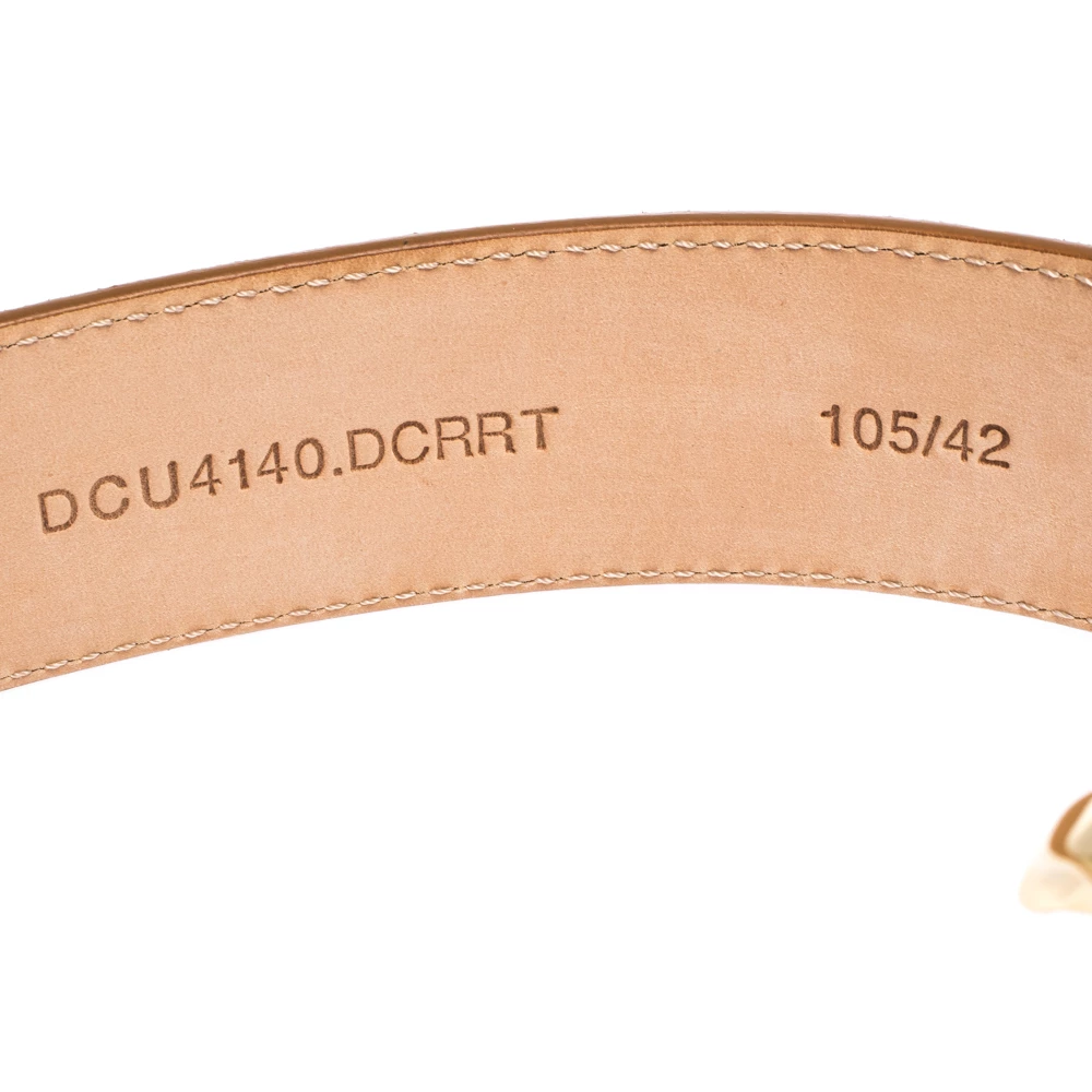 Versace Brown Studded Suede Medusa Belt 105CM For Men - Image 6