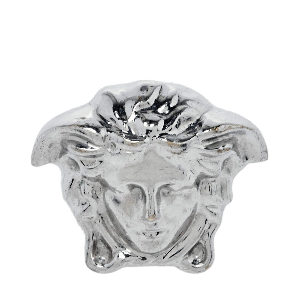 Versace Silver Tone Medusa Ring Size EU 54 For Men - Image 2