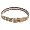 Versace Beige Leather Metal Braided Buckle Belt 110CM For Men