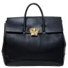Versace Black Leather Palazzo Empire Tote For Men