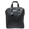 Versace Black Leather Medusa Vertical Briefcase Tote For Men
