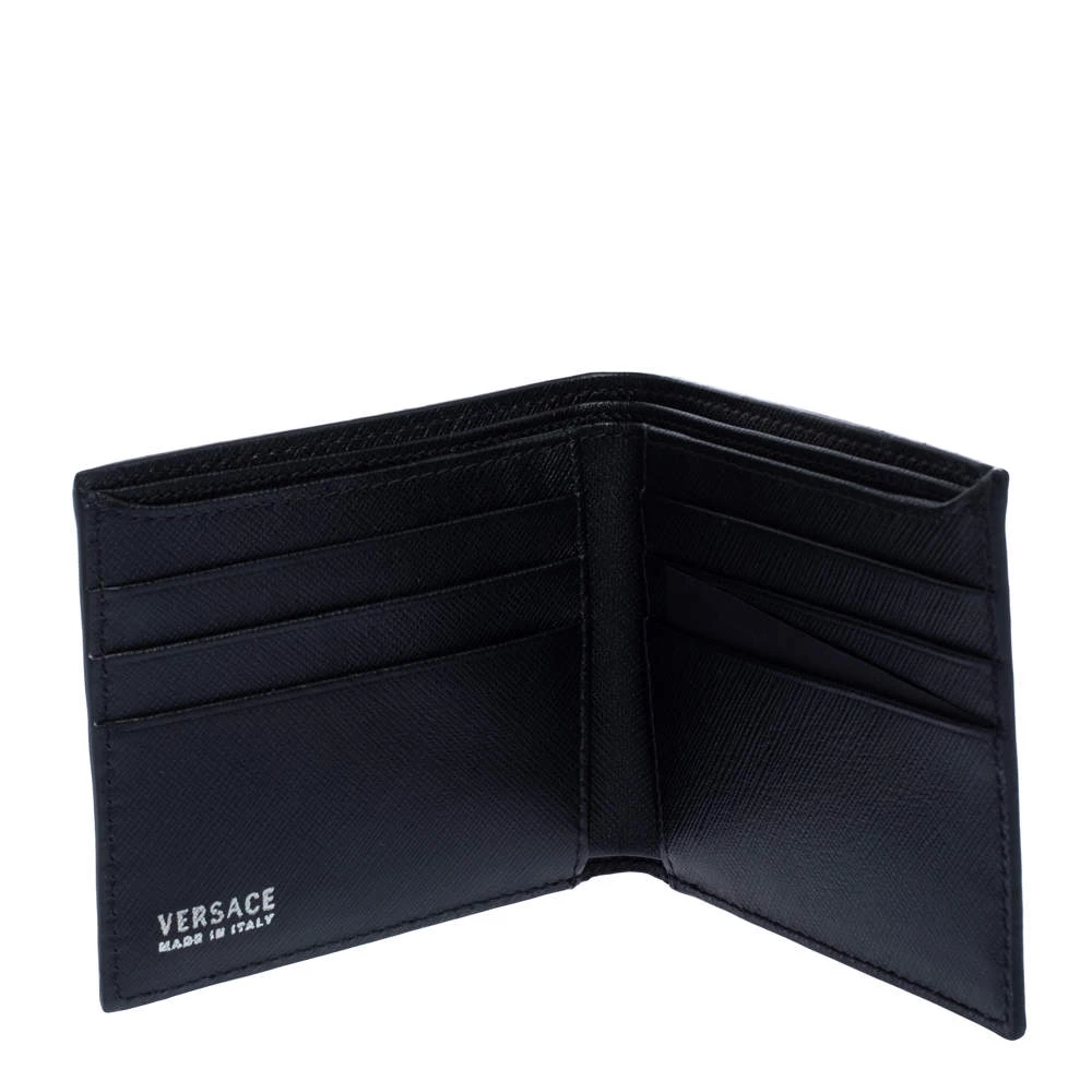 Versace Black Leather Bifold Wallet For Men - Image 2