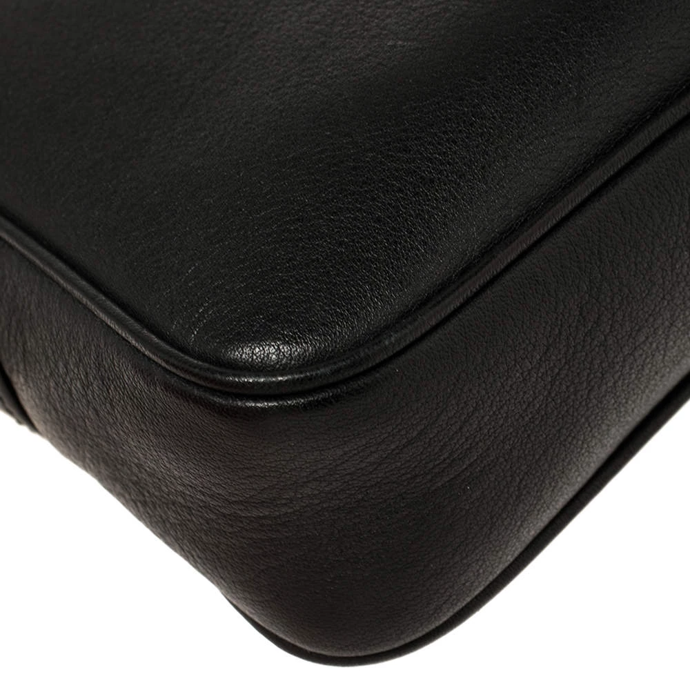 Versace Black Leather Perforated Medusa Wristlet Clutch For Men - Image 10