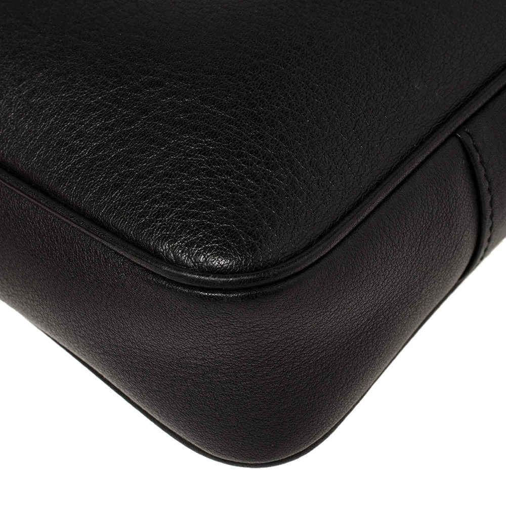 Versace Black Leather Perforated Medusa Wristlet Clutch For Men - Image 11