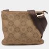 Versace Beige Canvas Crossbody Bag For Men