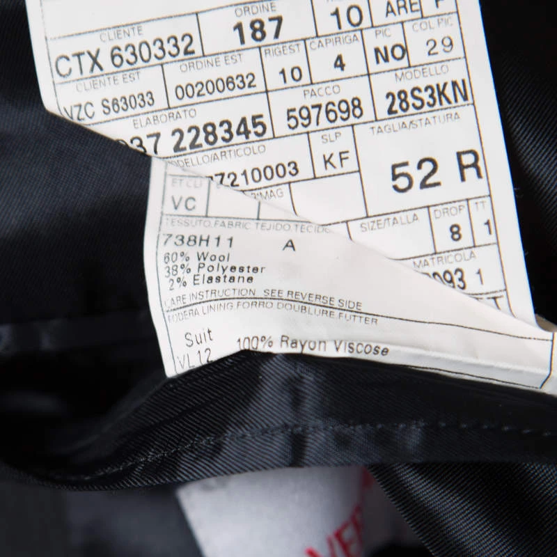 Versace Classic Black Striped Wool Tailored Blazer XL For Men - Image 7