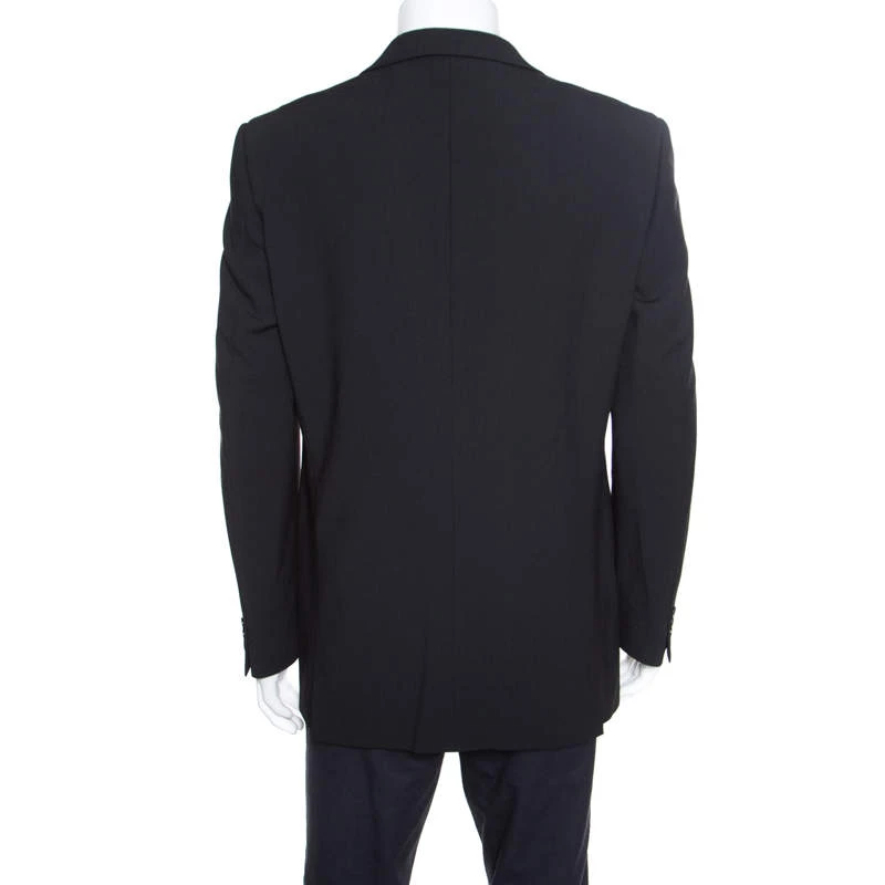 Versace Classic Black Striped Wool Tailored Blazer XL For Men - Image 3