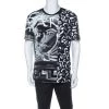 Versace Monochrome Medusa Painted Cotton T Shirt M For Men