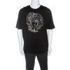 Versace Black Cotton Double Faced Medusa T-Shirt 4XL For Men