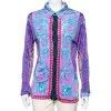 Versace Multicolor Jersey Baroque Print Long Sleeve Shirt XXXS For Men