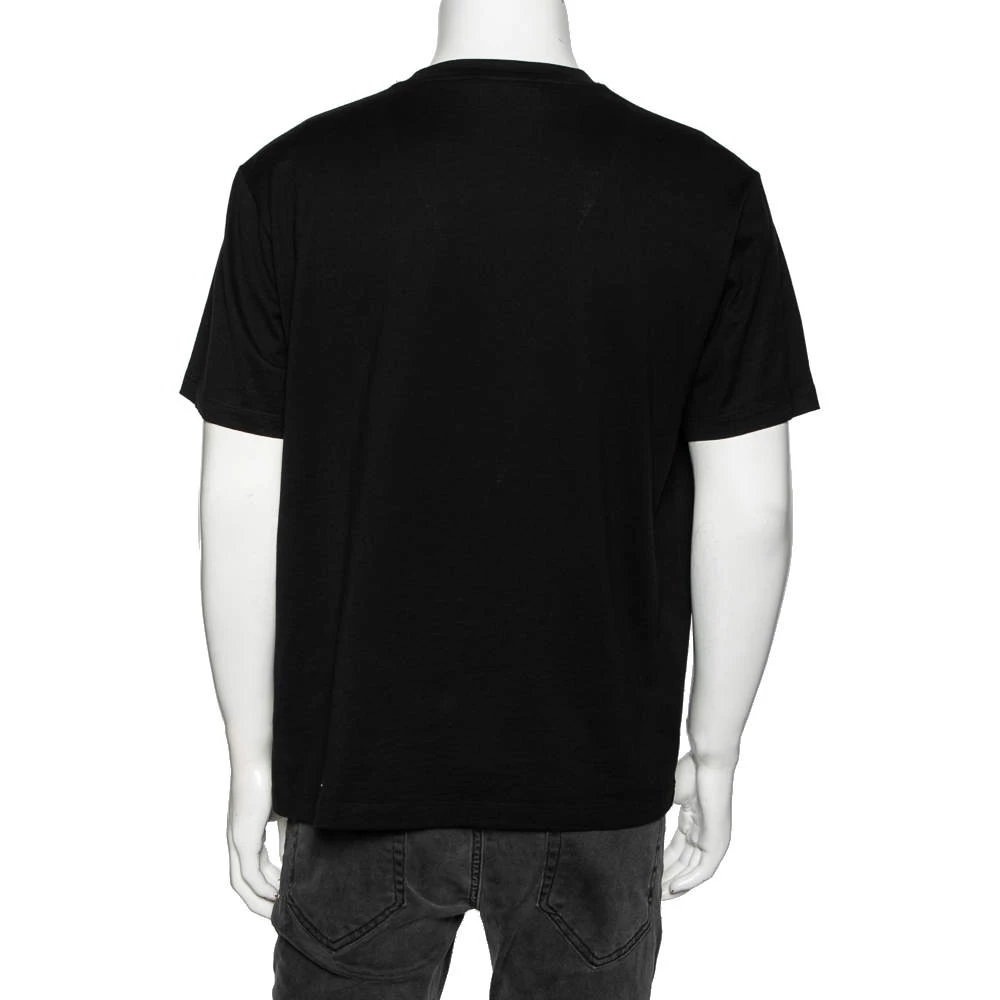 Versace Black Medusa Printed Cotton Short Sleeve T-Shirt L For Men - Image 3
