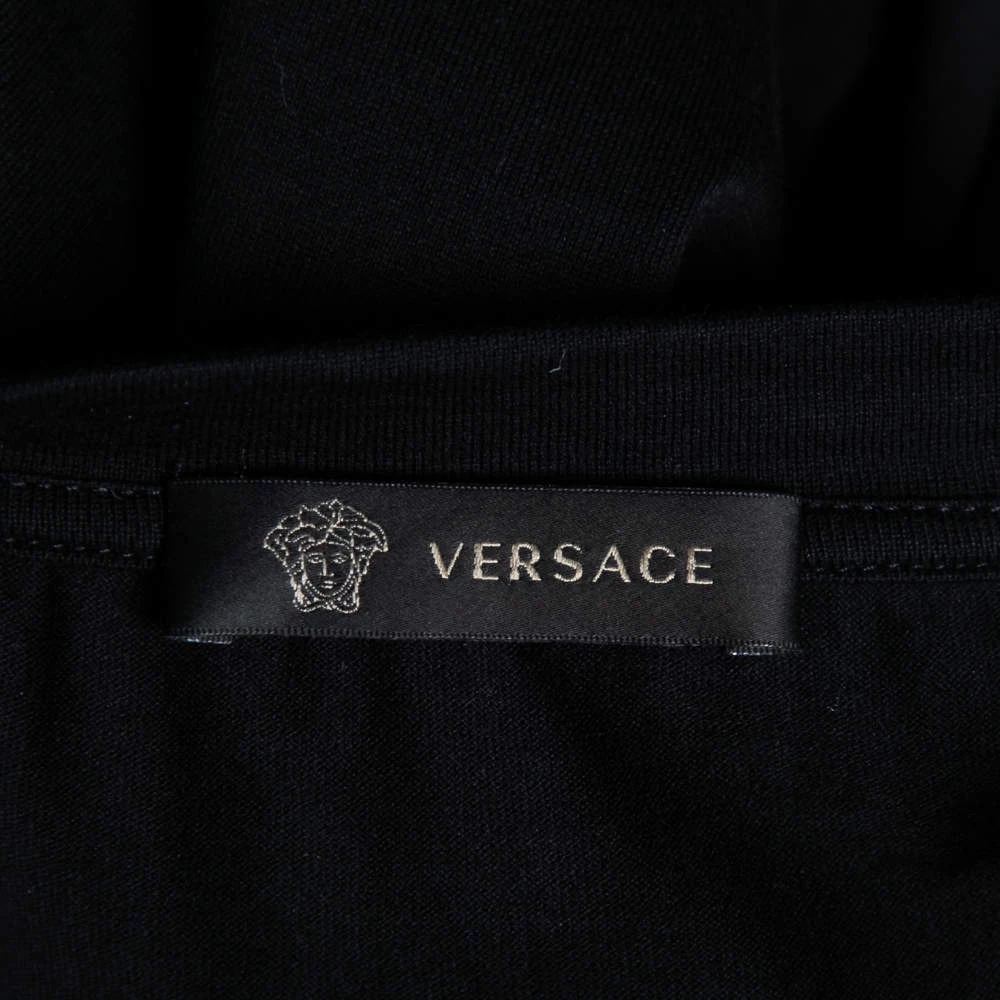 Versace Black Medusa Printed Cotton Short Sleeve T-Shirt L For Men - Image 5