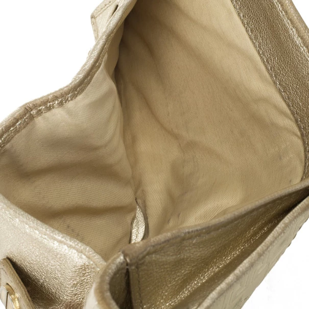 Versace Gold Embossed Leather Wallet For Men - Image 6