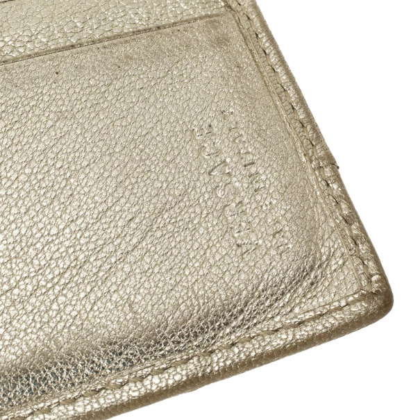 Versace Gold Embossed Leather Wallet For Men - Image 7