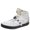 Versace White Leather Medusa High Top Sneakers Size 45 For Men