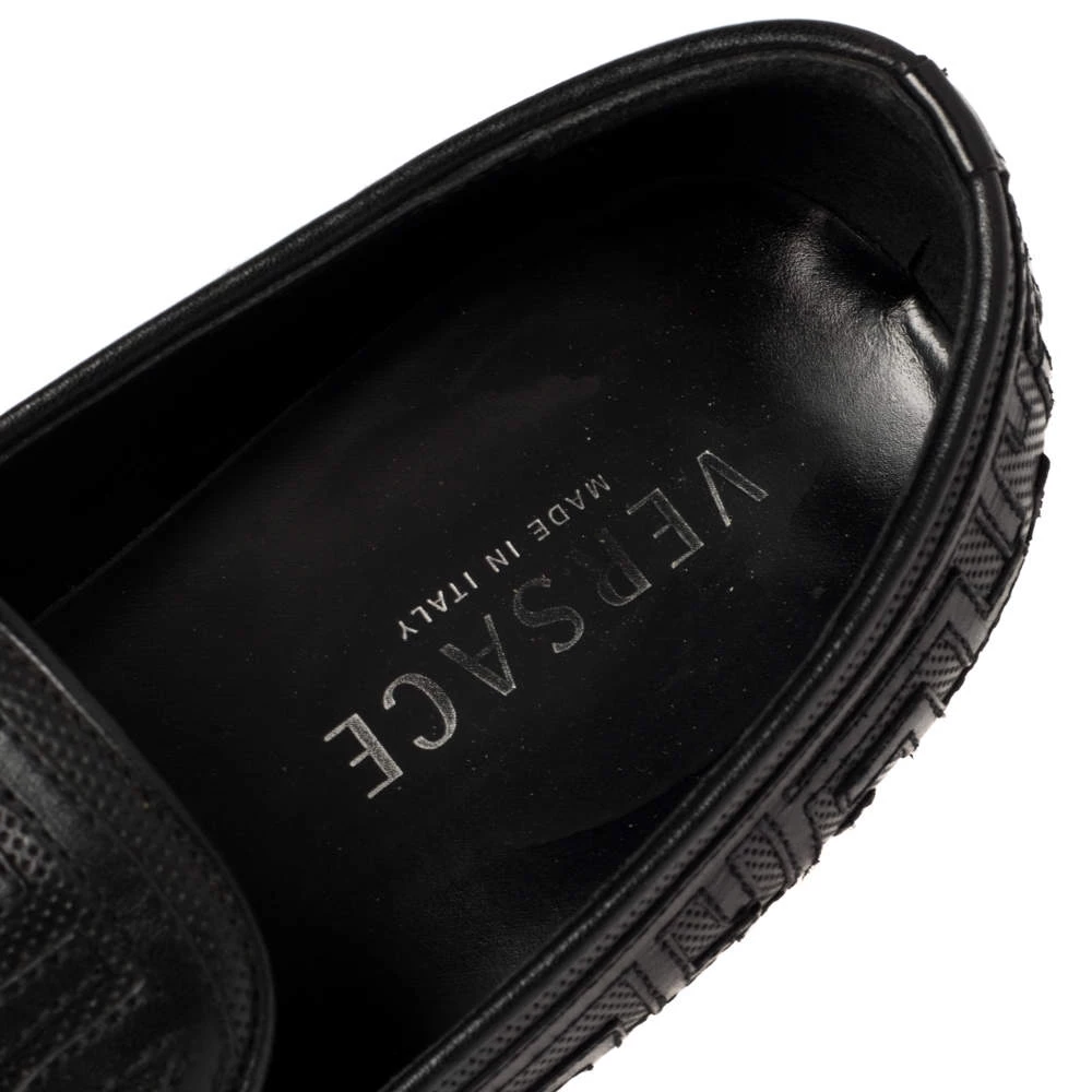 Versace Black Leather Smoking Slippers Size 42 For Men - Image 7