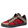 Versace Multicolor Nylon And Leather Low Top Sneakers Size 41 For Men