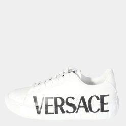 Versace White V-Greca Low Sneakers (40 EUR) For Men