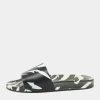 Versace Black/White Rubber Print Slide Sandals Size 43 For Men