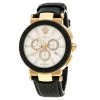 Versace White Dial Gold Tone Stainless Steel Mystique VFG Sport Men's Wristwatch 46 Mm For Men