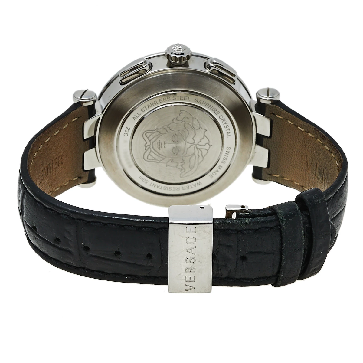 Versace Black Stainless Steel V Race 23C Men's Wristwatch 42 Mm For Men - Image 5