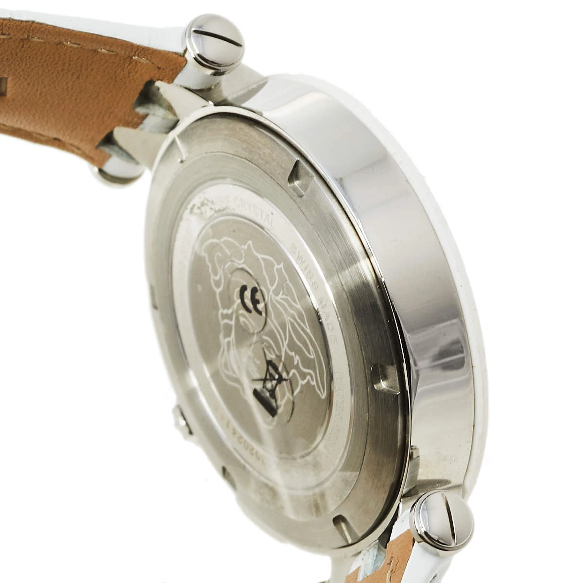 Versace Silver Stainless Steel Leather V-Race GMT 29G9S1D001S001 Men's Wristwatch 46 Mm For Men - Image 7