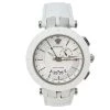 Versace Silver Stainless Steel Leather V-Race GMT 29G9S1D001S001 Men's Wristwatch 46 Mm For Men
