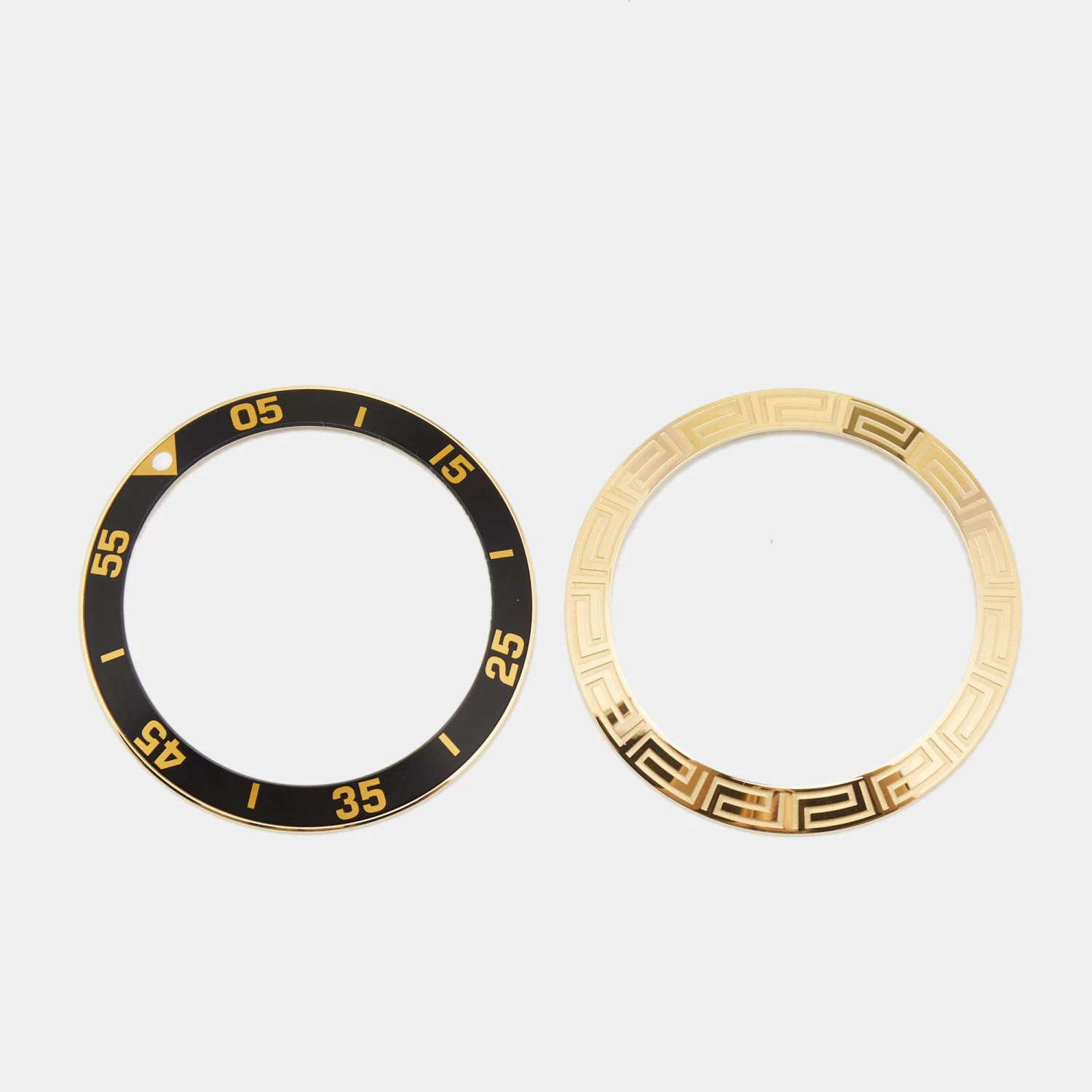 Versace Silver Gold Plated Stainless Steel Leather V-Race VPQ Men's Wristwatch 42 Mm For Men - Image 4