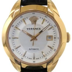 Versace Charcter GP Leather Black Mens Wristwatch For Uncategorized