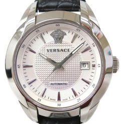 Versace Silver Stainless Steel Character Men's Wristwatch 42MM For Men