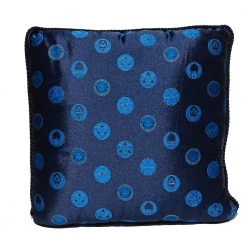 Versace Medusa Blue & Red Cotton Cushion For Unisex