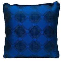 Versace Medusa Blue Cotton & Velvet Cushion 45 CM For Unisex