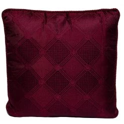 Versace Medusa Red Cotton Cushion For Unisex