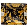 Versace X Rosenthal Dark Blue & Yellow Barocco Vanity Ashtray 16 Cm For Unisex