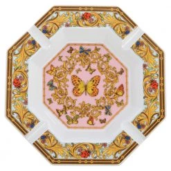 Versace X Rosenthal Le Jardin De Versace Porcelain Ashtray 23 Cm For Unisex
