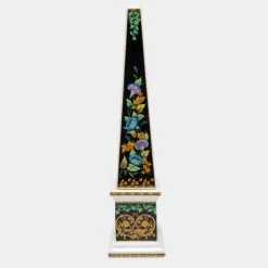 Rosenthal Meets Versace Gold Ivy Floral Print Obelisk For Unisex